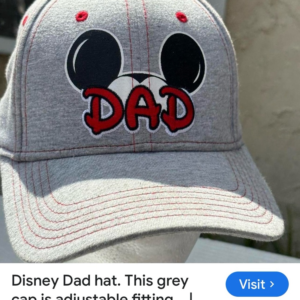 # 0849+ Gray Dad Hat with Red Accents - Picture 8 of 13